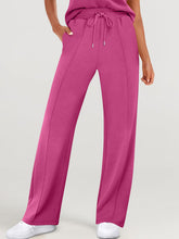 Load image into Gallery viewer, Full Size Round Neck Top and Drawstring Pants Set
