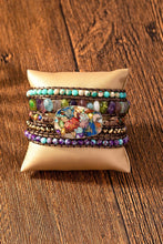 Load image into Gallery viewer, 34 inch 5 wraps natural stone boho bracelet
