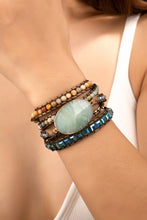 Load image into Gallery viewer, 34 inch 5 wraps natural stone boho bracelet
