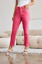 Load image into Gallery viewer, RFM Crop Dylan Full Size Tummy Control High Waist Raw Hem Jeans
