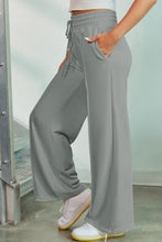 Load image into Gallery viewer, Drawstring Wide Leg Pants with Pockets
