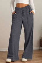 Load image into Gallery viewer, Drawstring Elastic Waist Wide Leg Pants
