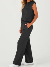 Load image into Gallery viewer, Full Size Round Neck Top and Drawstring Pants Set
