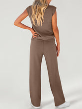 Load image into Gallery viewer, Full Size Round Neck Top and Drawstring Pants Set
