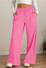 Load image into Gallery viewer, Drawstring Elastic Waist Wide Leg Pants
