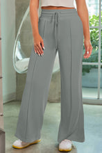 Load image into Gallery viewer, Drawstring Wide Leg Pants with Pockets
