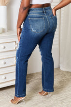 Load image into Gallery viewer, Judy Blue Full Size Mid Rise Hand Sand &amp; Destroy Bootcut Jeans
