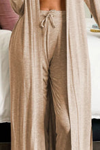 Load image into Gallery viewer, Open Front Long Sleeve Cardigan and Pants Lounge Set
