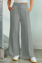 Load image into Gallery viewer, Drawstring Wide Leg Pants with Pockets
