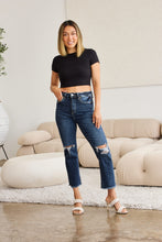 Load image into Gallery viewer, RFM Crop Dylan Full Size Tummy Control Distressed High Waist Raw Hem Jeans
