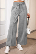 Load image into Gallery viewer, Drawstring Wide Leg Pants with Pockets
