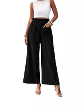 Load image into Gallery viewer, Pocketed Elastic Waist Wide Leg Pants
