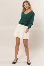 Load image into Gallery viewer, HYFVE High Waist Knit Pleated Flare Mini Skirt
