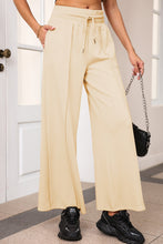 Load image into Gallery viewer, Drawstring Wide Leg Pants with Pockets
