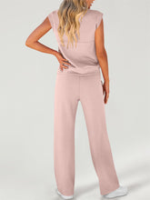 Load image into Gallery viewer, Full Size Round Neck Top and Drawstring Pants Set
