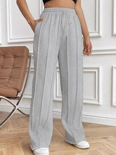 Load image into Gallery viewer, Drawstring Wide Leg Pants with Pockets
