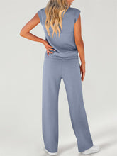 Load image into Gallery viewer, Full Size Round Neck Top and Drawstring Pants Set
