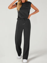 Load image into Gallery viewer, Full Size Round Neck Top and Drawstring Pants Set
