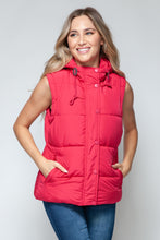 Load image into Gallery viewer, Snobbish Snap and Zip Closure Hooded Vest
