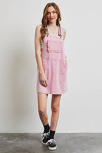 Load image into Gallery viewer, HEYSON Lace Trim Washed Overall Dress

