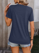 Load image into Gallery viewer, Heathered Round Neck Short Sleeve T-Shirt
