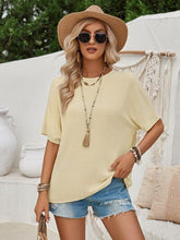 Load image into Gallery viewer, Cutout Tied Round Neck T-Shirt
