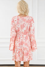 Load image into Gallery viewer, Smocked Printed Flare Sleeve Mini Dress
